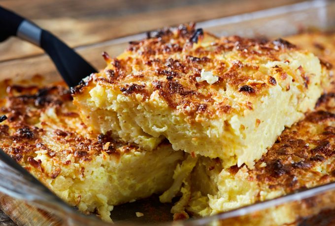 Budincă de paste cu brânză. O delicatesă culinară, exact ca în copilărie