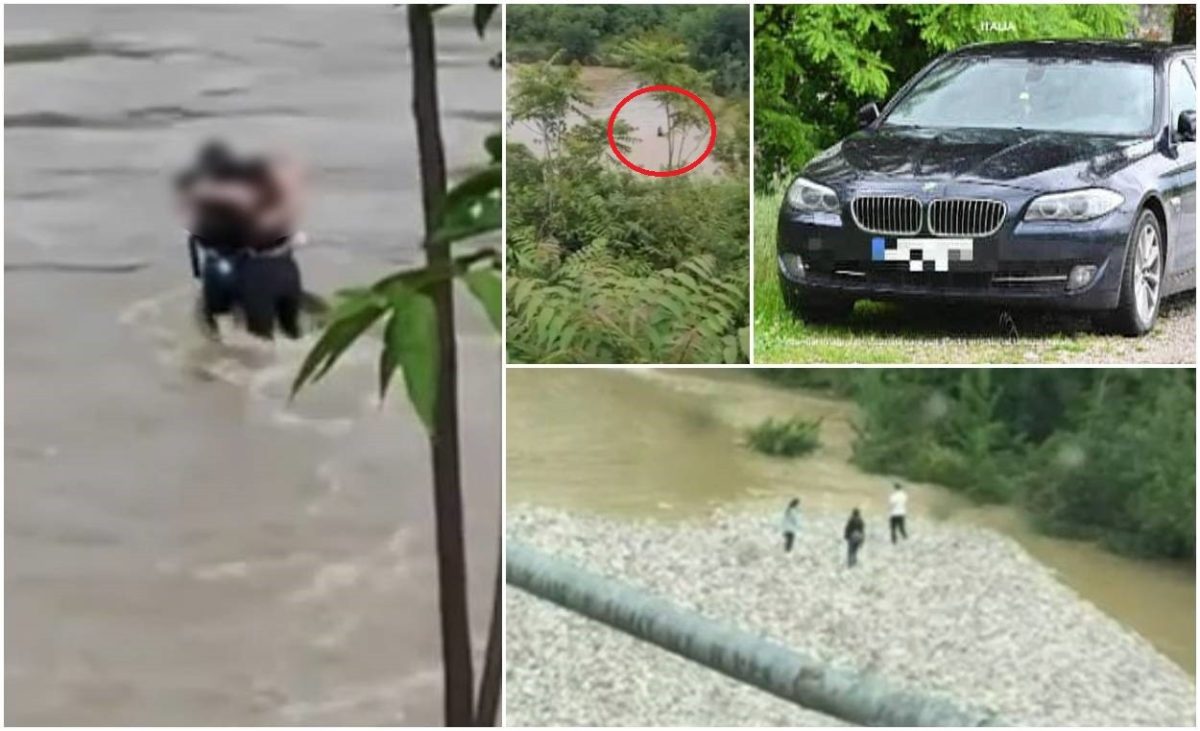 Trei tineri români au fost luaţi de ape în Italia. Aceștia au fost surprinşi îmbrăţişaţi şi neputincioşi în mijlocul puhoaielor