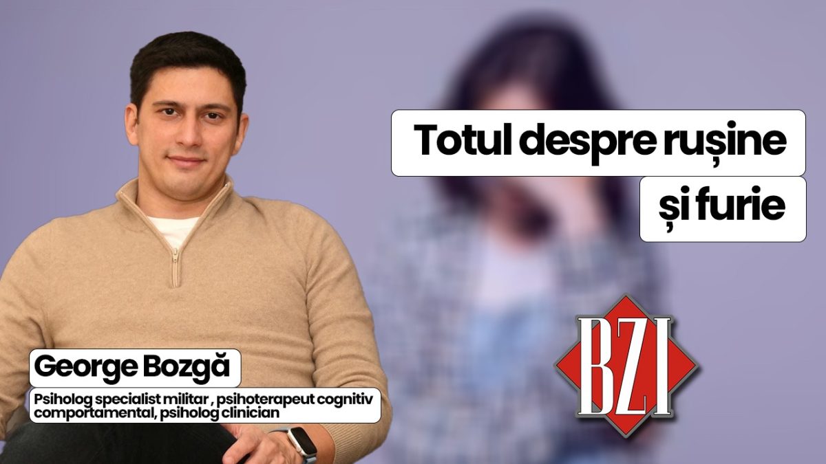 George Bozgă, psiholog specialist militar, psihoterapeut cognitiv-comportamental, psiholog clinician discută în emisiunea BZI LIVE despre două emoții cu care ne confruntăm uneori, și anume rușinea și furia