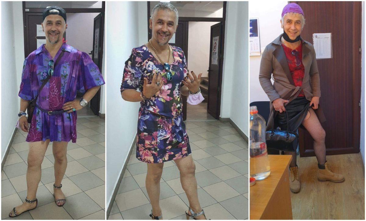 Poliţistul în fustă Mihail Bucur îşi acuză şefii: „Mi-au spus că dacă mai vin în fustă, mă dau afară!”
