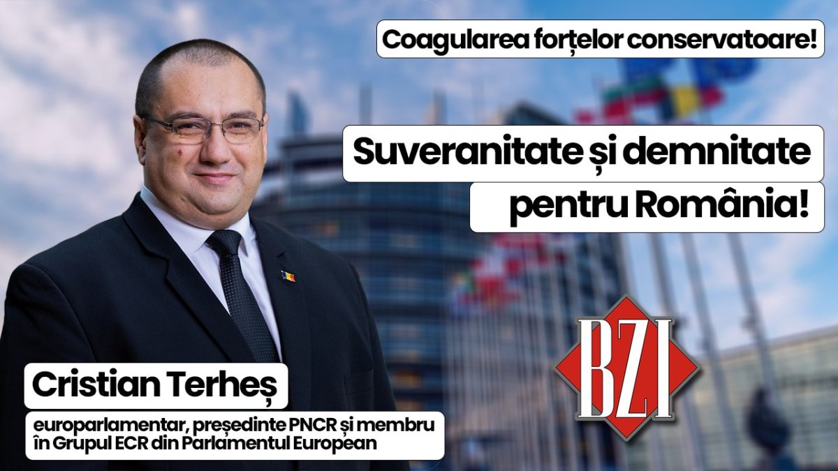 Europarlamentarul român, Cristian Terheș, liderul PNCR și membru în Grupul ECR din PE într-o nouă emisiune-dialog BZI LIVE specială
