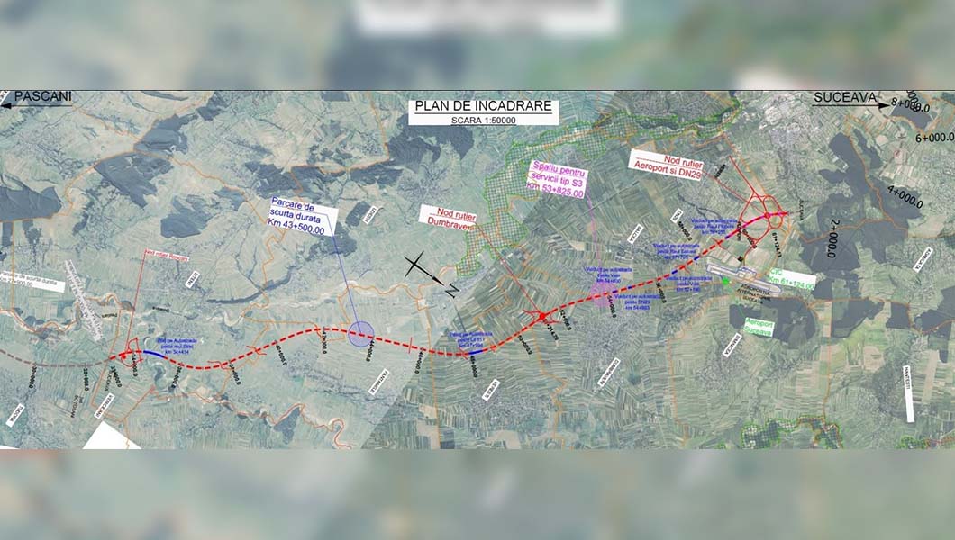 S-a dat startul licitației întregii Autostrăzi Pașcani – Suceava. Tronsonul va avea 62 de km