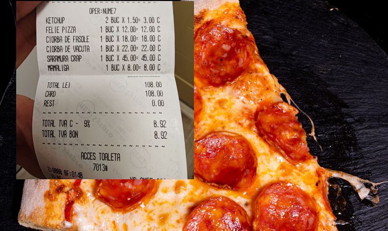 Cât a dat o turistă pe o felie de pizza în Mamaia: Au obligat-o să plătească și ketch-up-ul!