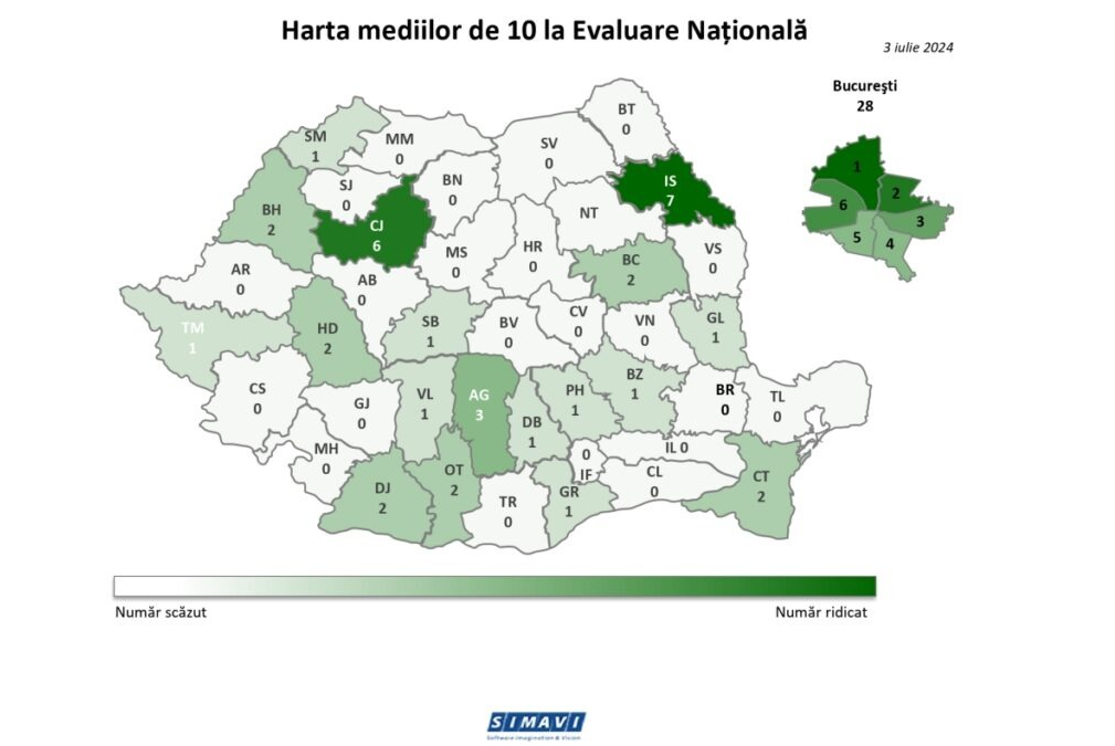 Iașul este județul cu cel mai mare număr de note de 10 după publicarea rezultatelor inițiale de la Evaluarea Națională 2024