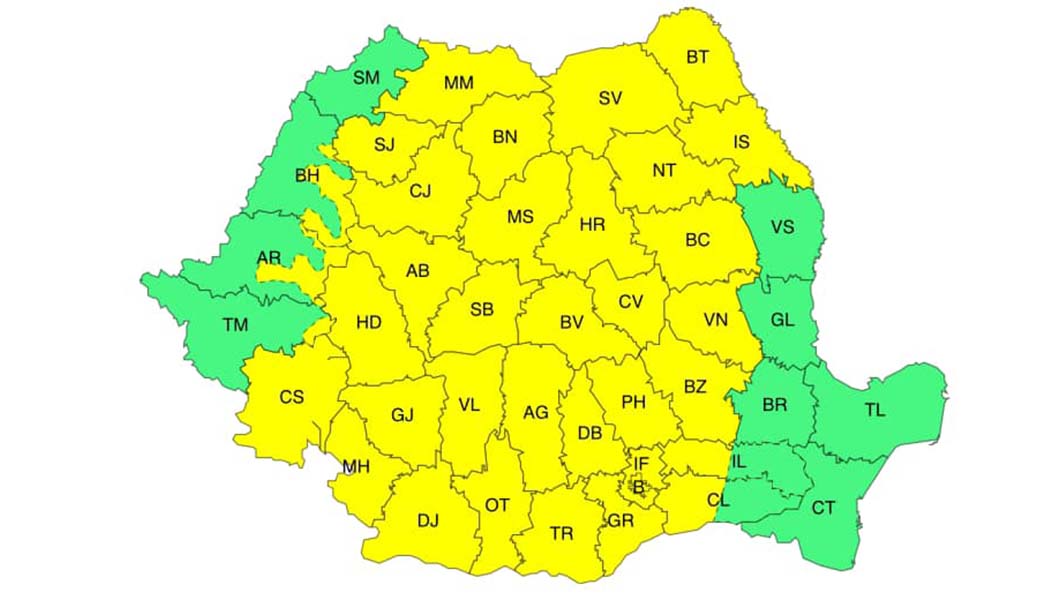 Vin ploi și furtuni în Iași, după două săptămâni infernale. ANM a emis cod galben de instabilitate atmosferică