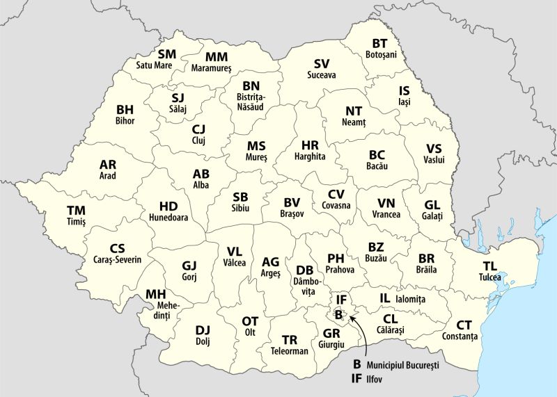 Prescurtările județelor din România. Clasamente în funcție de mărime, populație și ritm de dezvoltare