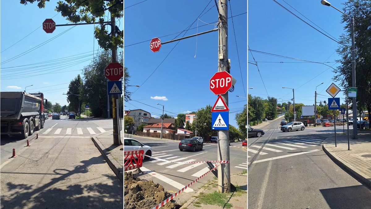 Nesimțire din partea șoferilor din Iași! Călătorii de la CTP sunt zilnic puși în pericol pe o stradă unde tramvaiele au prioritate. Vatman: „Dacă eram cu 2 metri mai în față, intra TIR-ul în noi” – FOTO/VIDEO