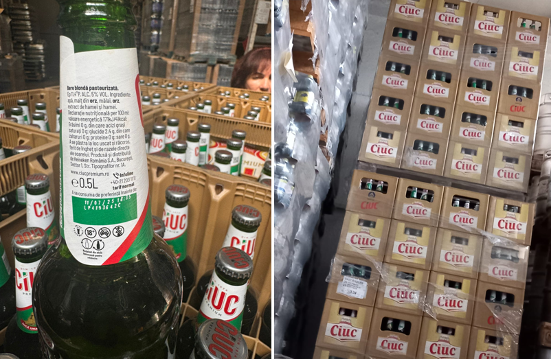 Fabrica Heineken a retras de pe piață 1,8 milioane de sticle de bere Ciuc. ANPC a dat amenzi de 65.000 de lei