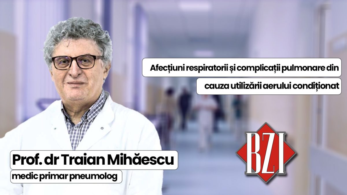 Prof. dr. Traian Mihăescu, medic primar pneumolog discută în emisiunea de sănătate BZI LIVE despre afecțiunile respiratorii și complicațiile pulmonare create de utilizarea aerului condiționat