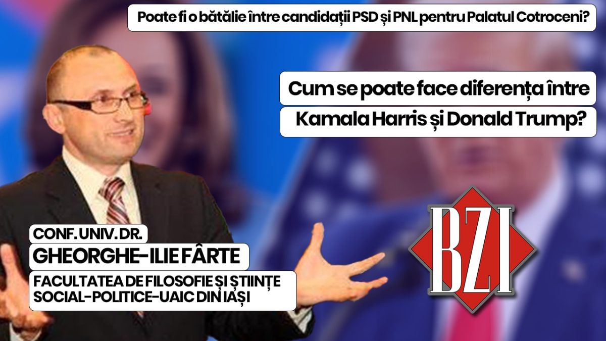 În Studioul BZI LIVE este programată o nouă ediție-dialog specială alături de conf. univ. dr. Gheorghe-Ilie Fârte, Facultatea de Filosofie şi Ştiinţe Social-Politice din cadrul Universităţii „Alexandru Ioan Cuza din Iaşi”