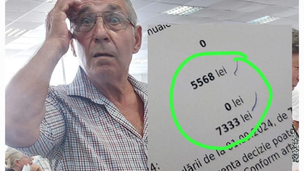 Radu a rămas șocat când a văzut decizia de recalculare a pensiei: „Mi-au luat aproape 2.000 de lei!”