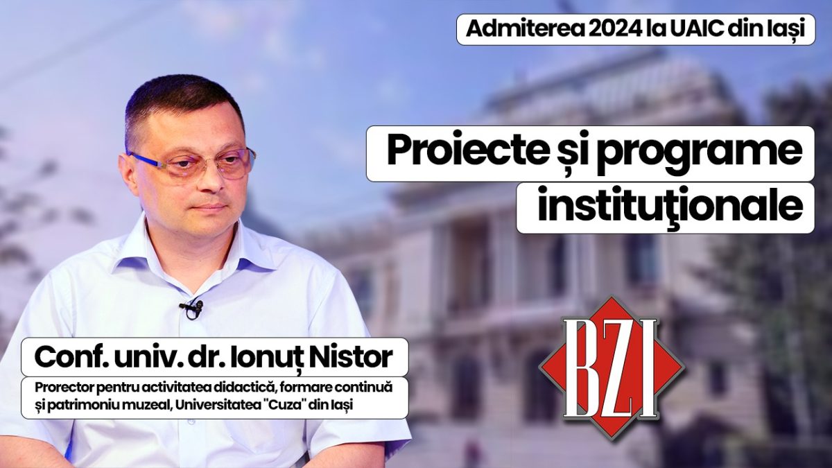 Totul despre Admiterea 2024, proiecte și strategii instituționale la BZI LIVE alături de istoric conf. univ. dr. Ionuț Nistor, prorector al Universității „Cuza” din Iași