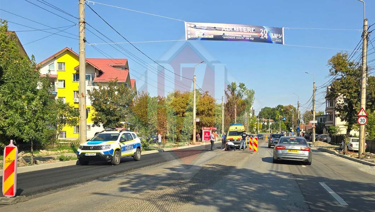 Incident pe bulevardul Socola! O persoană a avut nevoie de îngrijiri medicale