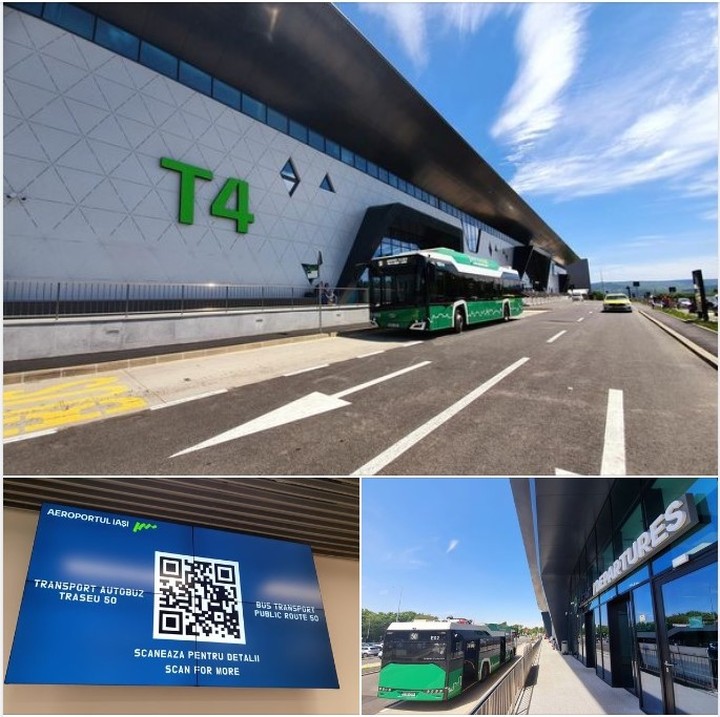 Noul traseu express al autobuzului 50 oferă conexiuni rapide către Aeroportul Iași