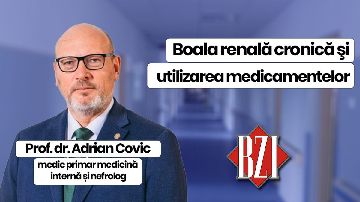 Prof. dr. Adrian Covic, medic primar medicină internă și nefrolog, șeful compartimentului de Transplant Renal al Spitalului „Dr. C.I. Parhon” Iași, discută în emisiunea BZI LIVE despre boala renală cronică și utilizarea medicamentelor