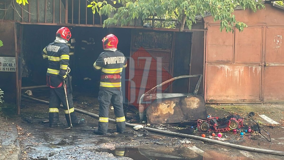 Incendiu la Iași! Persoanele fără adăpost au dat foc unui garaj de pe strada Sălciilor