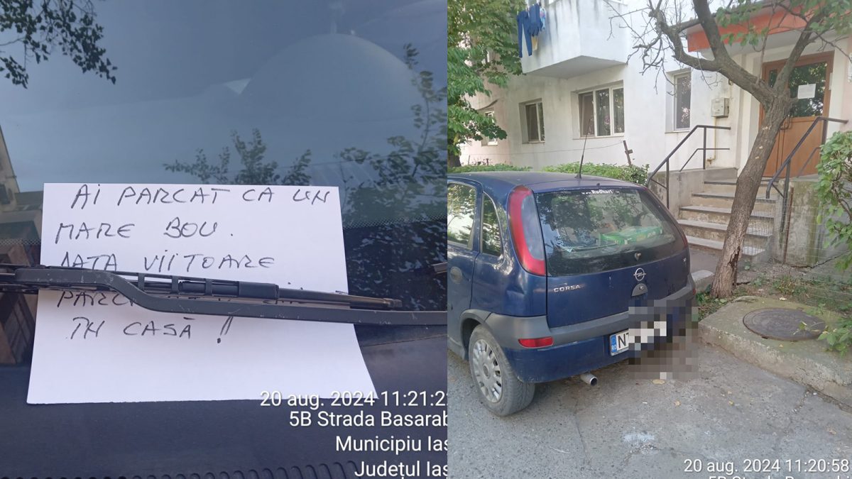 Și-a parcat mașina la intrare în bloc, iar vecinii l-au „taxat” imediat! Polițiștii locali s-au amuzat când au văzut mesajul – FOTO