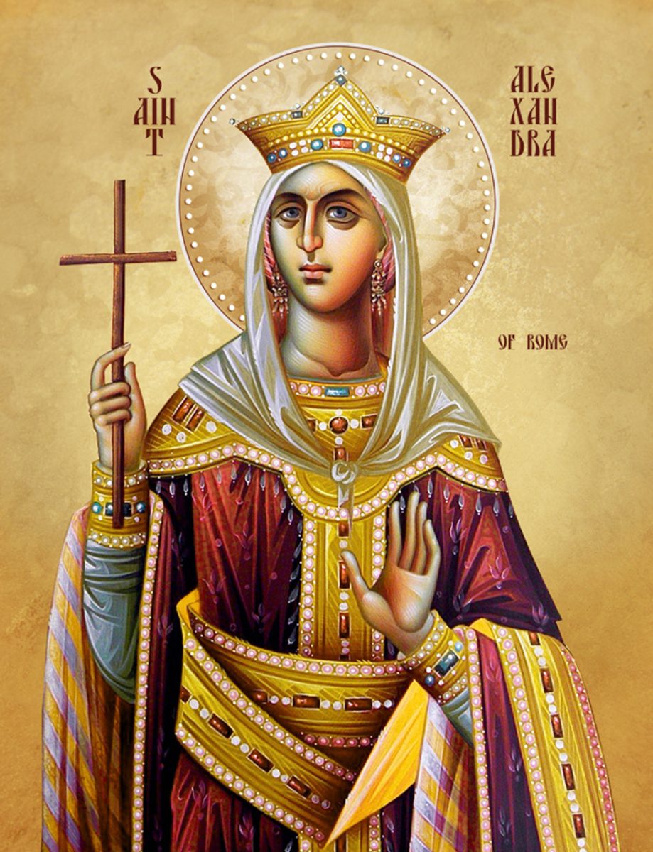 Sfânta Muceniță Alexandra, soția împăratului Dioclețian, cea mai importantă apărătoare a creștinătății