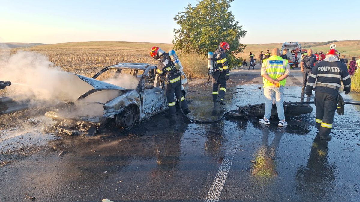 Accident rutier în localitatea Belcești! Un autoturism și o motocicletă au intrat în coliziune – UPDATE, FOTO, VIDEO