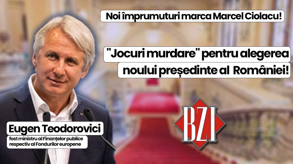 Cursa pentru Cotroceni! Eugen Teodorovici, fostul ministru al Finanțelor publice respectiv al Fondurilor europene, analizează la BZI LIVE cele mai importante momente și subiecte de interes public