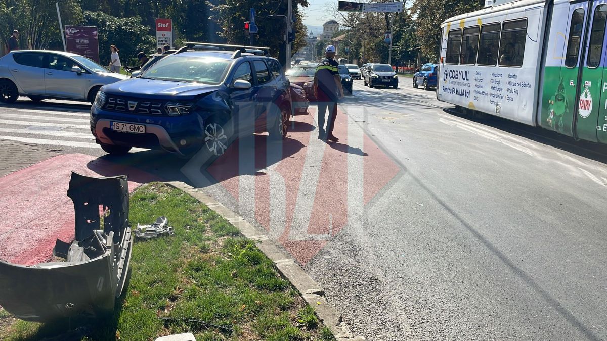 Accident rutier în Copou. Două autoturisme au fost implicate – UPDATE