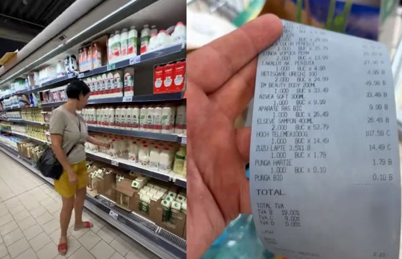 Cât au plătit într-un supermarket 2 români întorși din Italia: „Lăsăm toți banii la magazin!“