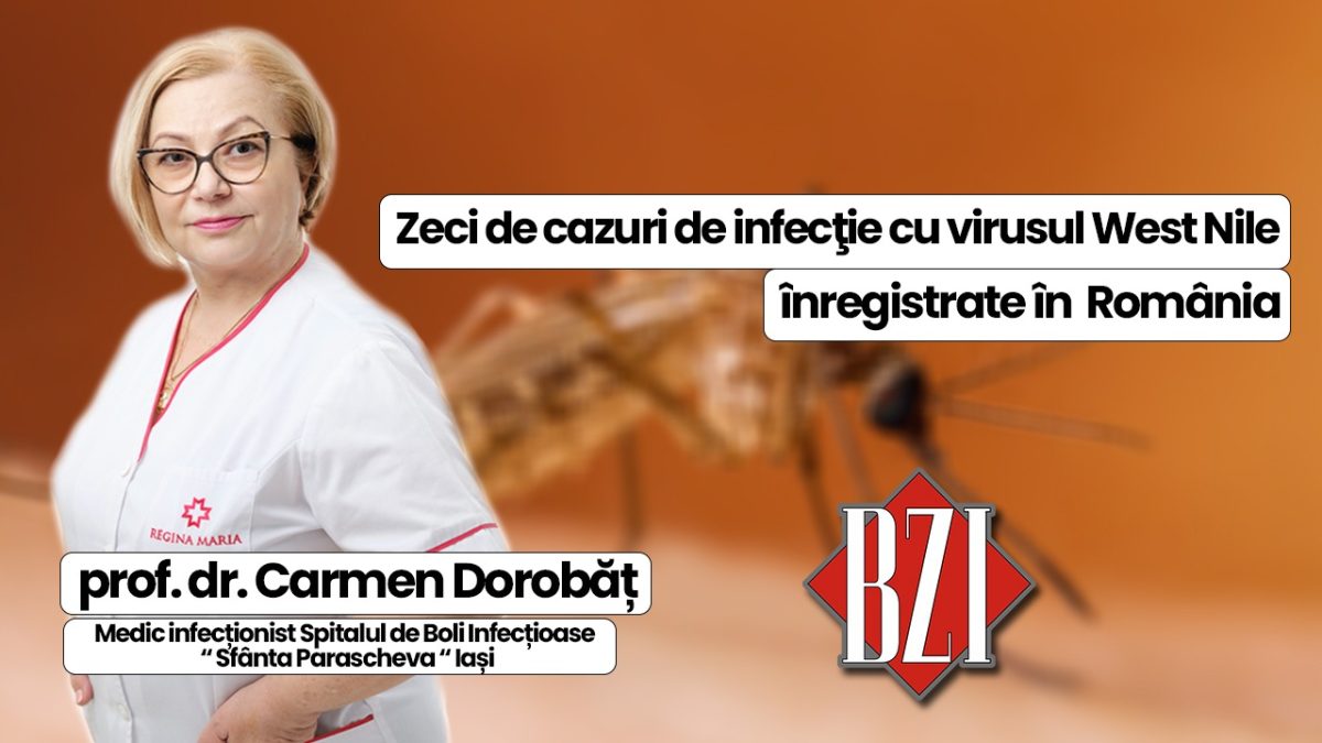 Prof. dr. Carmen Dorobăț, medic infecționist la Spitalul de Boli Infecțioase Iași discută în emisiunea BZI LIVE despre cazurile de West Nile înregistrate la Iași