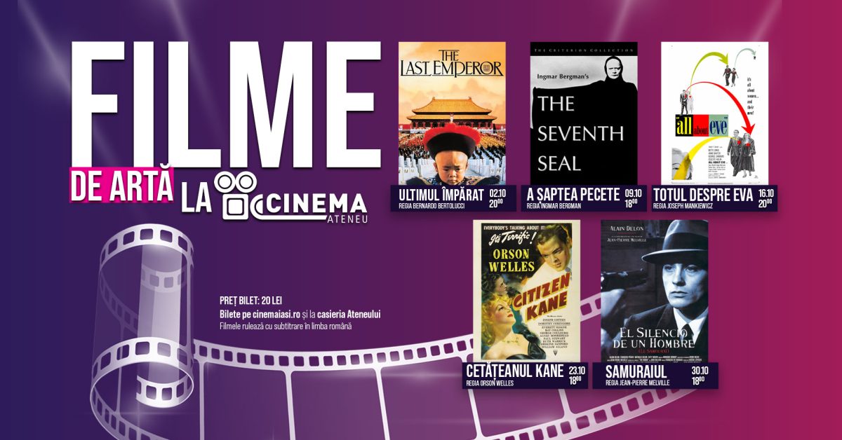 Cinci filme de artă în luna octombrie, la Cinema Ateneu Iași