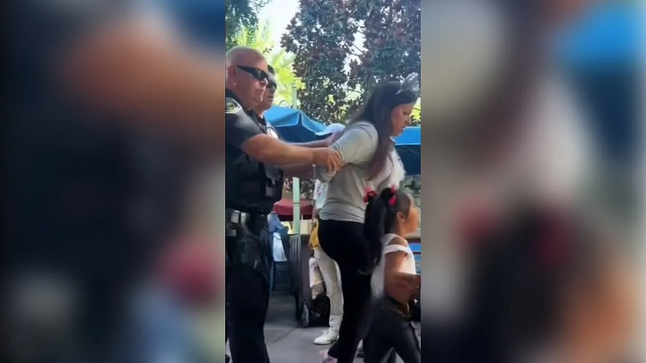Mamă scoasă în cătușe de la Disneyland. Fiicele sale au început să strige disperate după ajutor când a venit paza