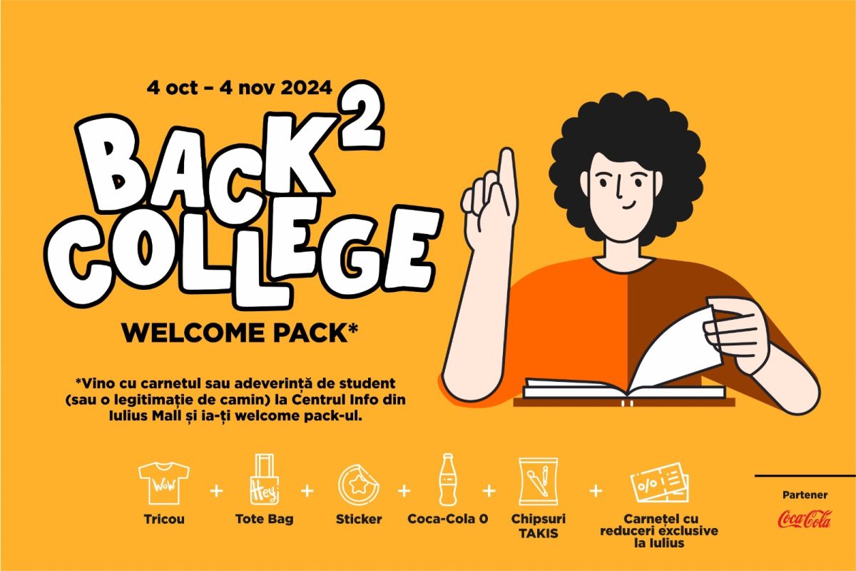 Întâmpină noul an universitar cu welcome pack-ul pregătit de Iulius Mall Iași!