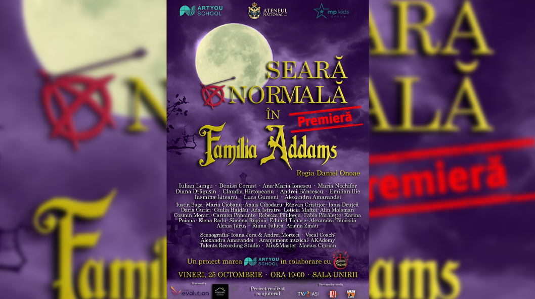 În premieră, O seară normală în Familia Addams, la Sala Unirii