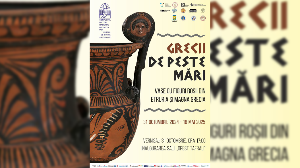 Expoziția „Grecii de peste mări – Vase cu figuri roșii din Etruria și Magna Grecia”, la Palatul Culturii din Iași