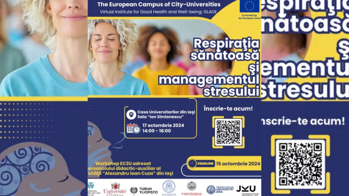 Workshop dedicat personalului didactic-auxiliar al UAIC: „Respirația sănătoasă și managementul stresului”