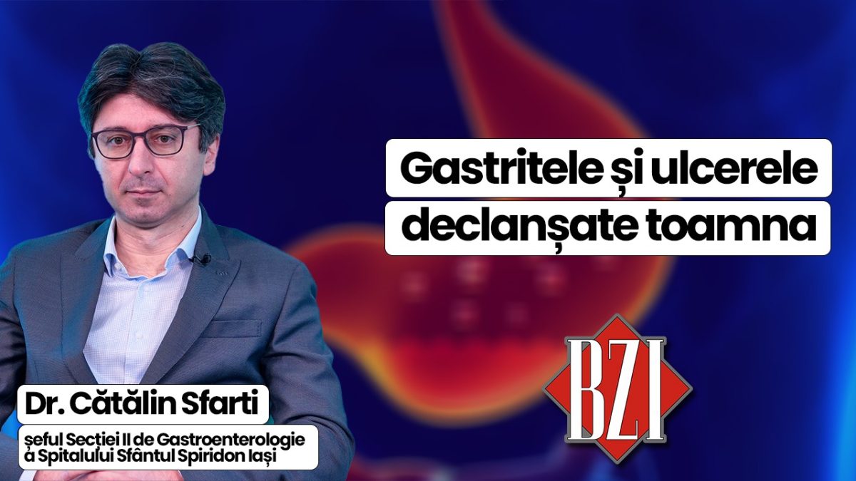 Dr. Cătălin Sfarti, șeful Secției II de Gastroenterologie a Spitalului Sfântul Spiridon Iași, discută în platoul BZI LIVE, despre afecțiunile gastrointestinale declanșate toamna