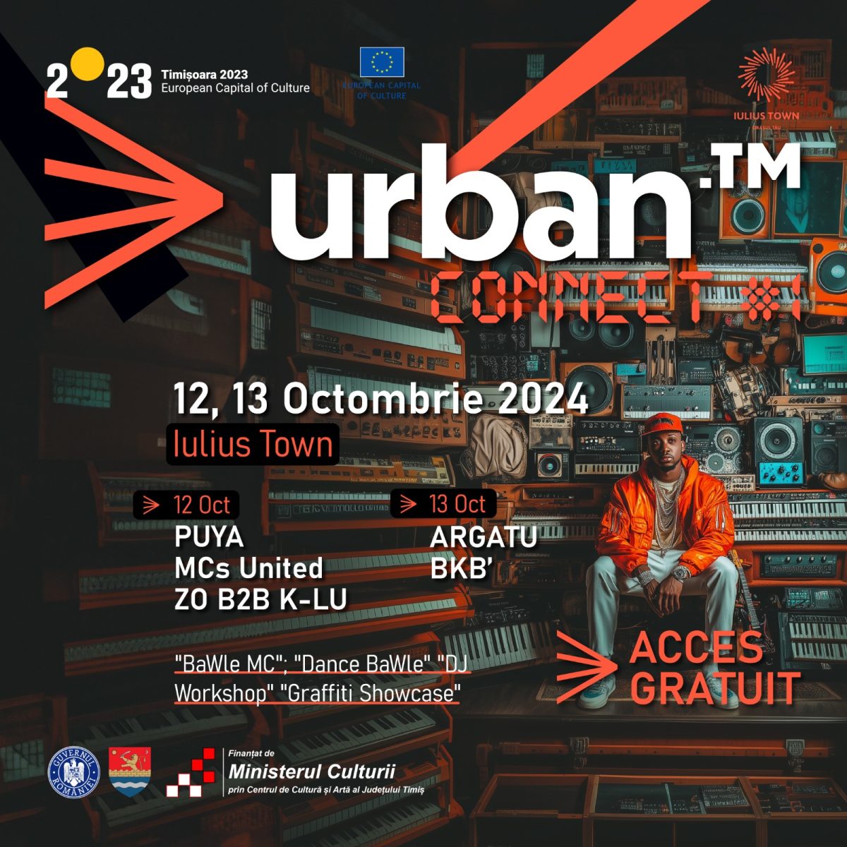 ARGATU și Puya se aud live în acest weekend la Iulius Town, în cadrul urban.TM CONNECT #1, eveniment dedicat culturii urbane