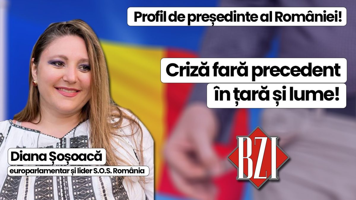 O nouă emisiune BZI LIVE incendiară și cu dezvăluiri incredibile alături de Diana Șoșoacă, europarlamentar, lider S.O.S. România respectiv candidat la Palatul Cotroceni