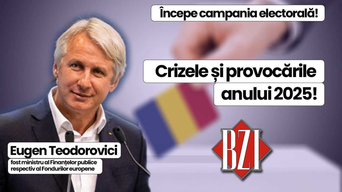 Eugen Teodorovici, fost ministru al Finanțelor publice respectiv al Fondurilor europene, dialoghează și analizează la BZI LIVE cele mai grave și provocatoare probleme interne și externe