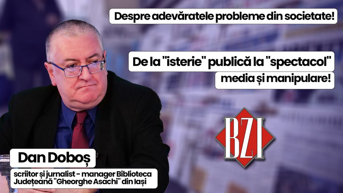 Cursa pentru Cotroceni 2024! Despre tot ceea ce NU se spune în campania electorală și care sunt subiectele reale și de interes pentru cetățean la BZI LIVE alături de jurnalistul și scriitorul Dan Doboș, manager Biblioteca Județeană „Gheorghe Asachi” din Iași 