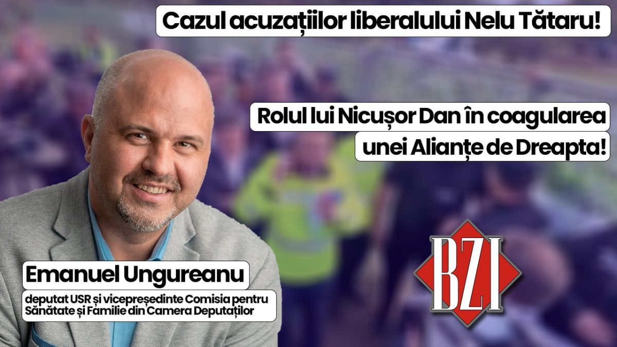 Deputatul USR, Emanuel Ungureanu, vicepreședinte Comisia pentru Sănătate și Familie din Parlamentul României, invitat la un nou dialog incitant BZI LIVE, de la Rafila și Tătaru la colapsul din sistemul sanitar și pierderea banilor din PNRR
