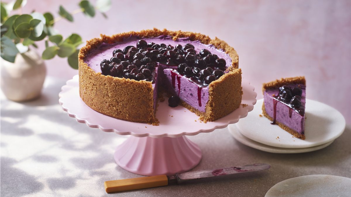 Cheesecake cu afine, fără coacere și fără gelatină!