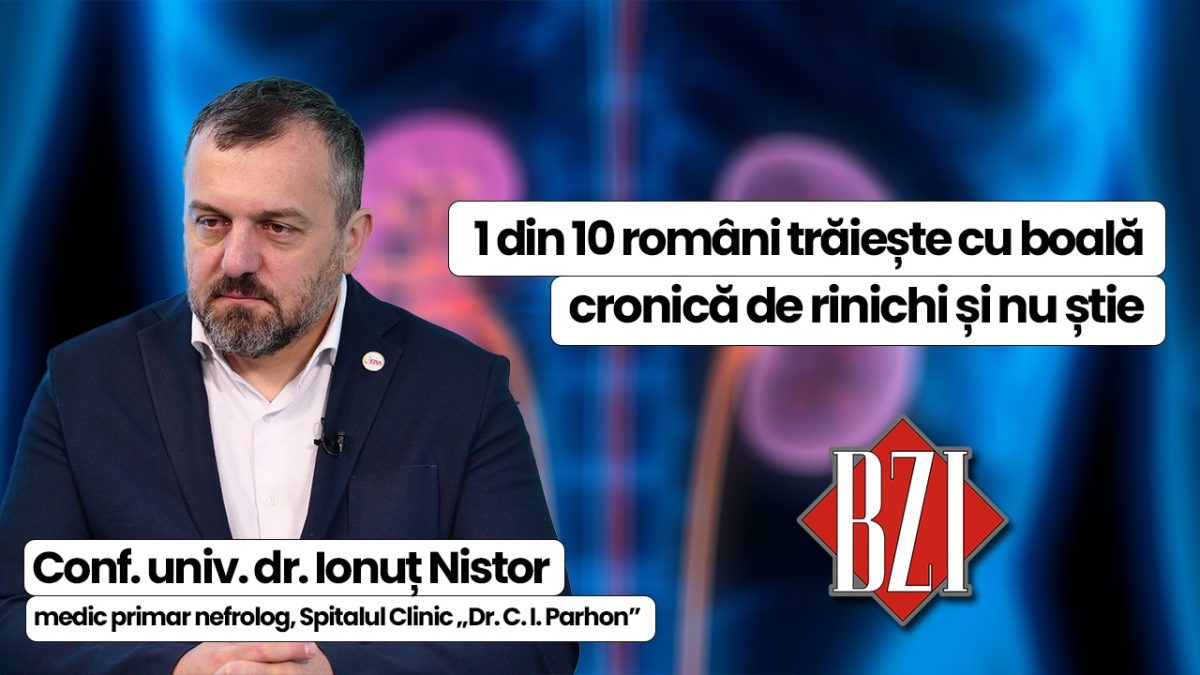 Conf. univ. dr. Ionuț Nistor, medic primar nefrolog, Spitalul Clinic „Dr. C. I. Parhon” , va discuta în platoul BZI LIVE despre statisticile care arată că 1 din 10 români trăiește cu boală cronică de rinichi și nu știe