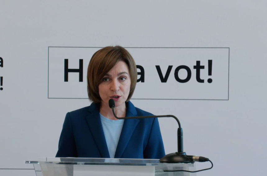 Maia Sandu câștigă detașat primul tur al prezidențialelor