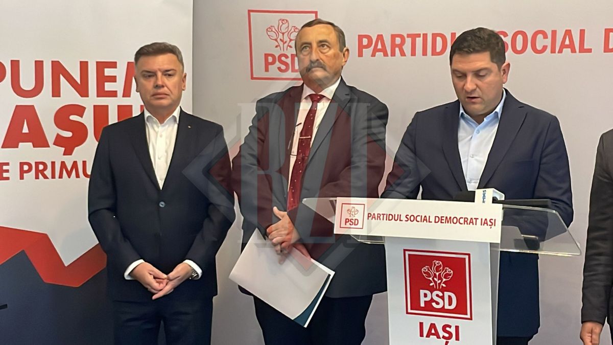 Bogdan Cojocaru, preşedintele organizației judeţene PSD Iaşi şi prof. univ. dr. ing. Dan Caşcaval, rectorul TUIASI, discută despre reindustrializarea României