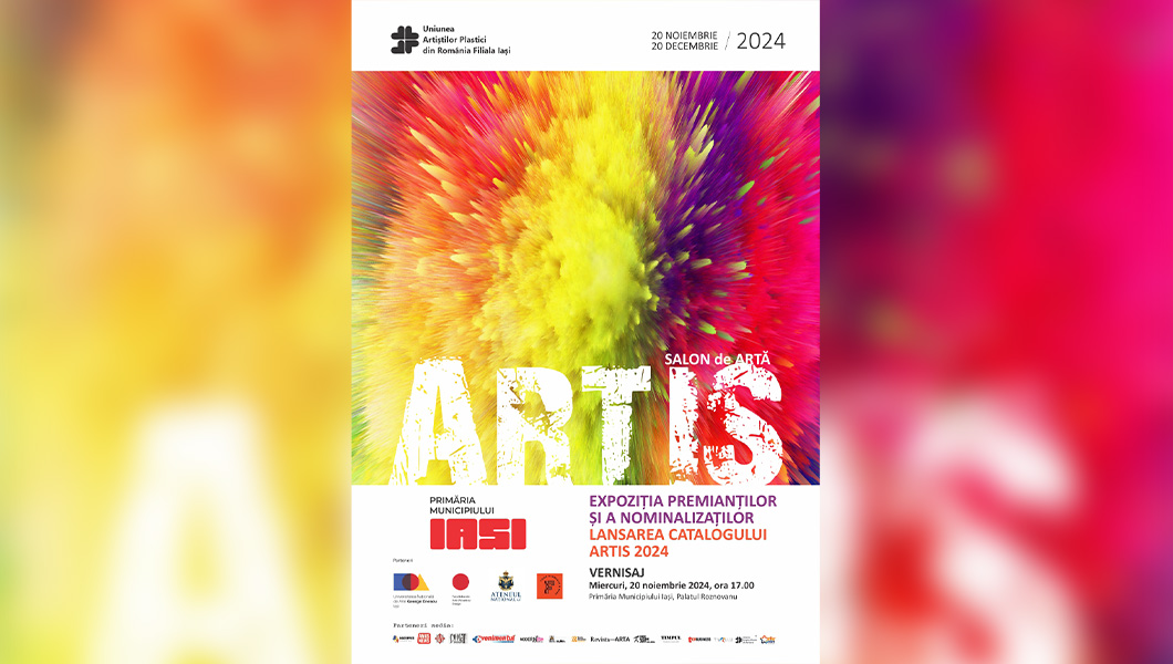 Invitație – Expoziția premianților Salonului anual de artă „Artis” , Vernisaj și lansarea catalogului ARTIS 2024