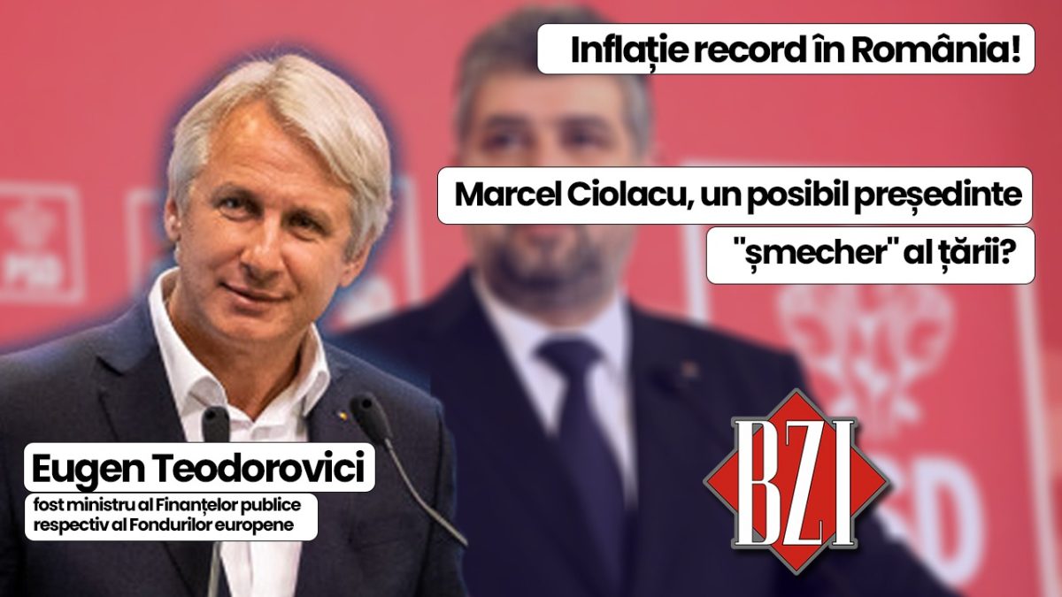 Top talk-show BZI LIVE! Fostul ministru al Finanțelor publice respectiv al Fondurilor europene Eugen Teodorovici, într-un nou dialog de zile mari și incitant legat de cele mai interesante și utile subiecte pentru români