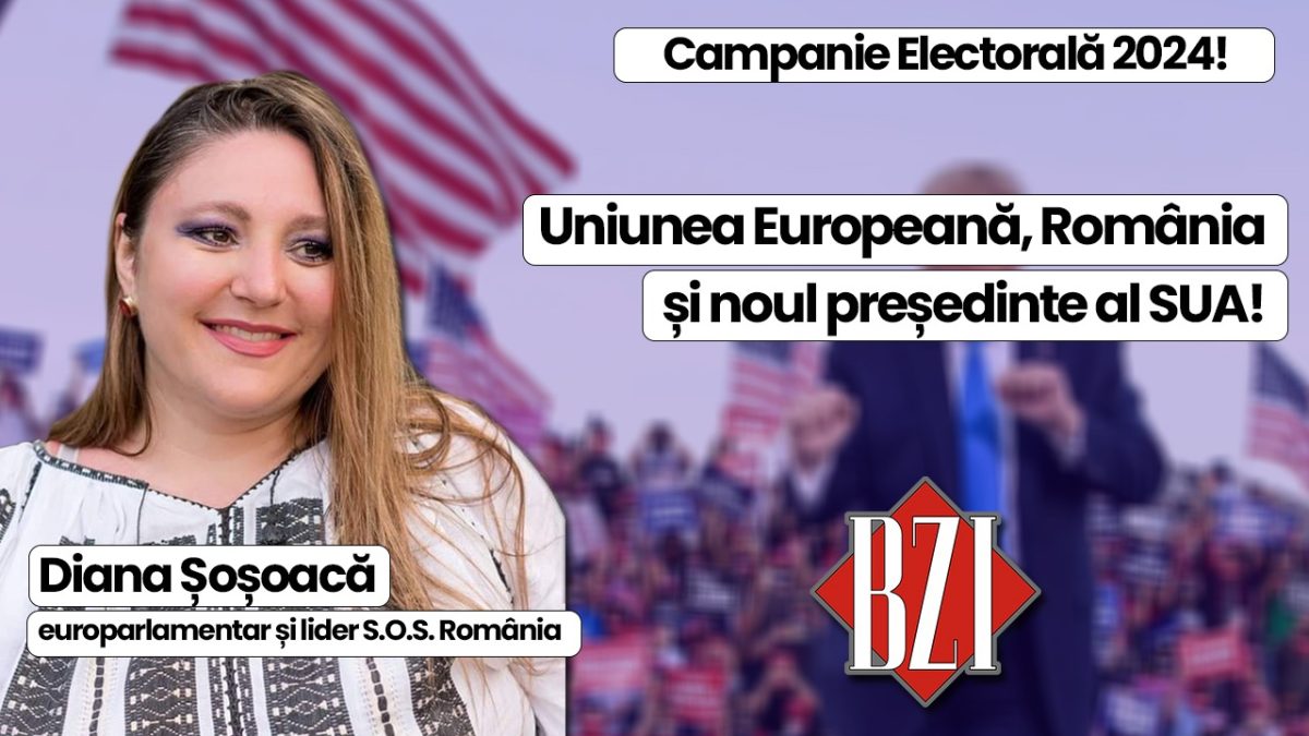 Campanie Electorală 2024! Europarlamentarul român și liderul S.O.S. România Diana Șoșoacă, într-o nouă și explozivă emisiune BZI LIVE. De la alegerea istorică a lui Donald Trump la obiective și strategii electorale