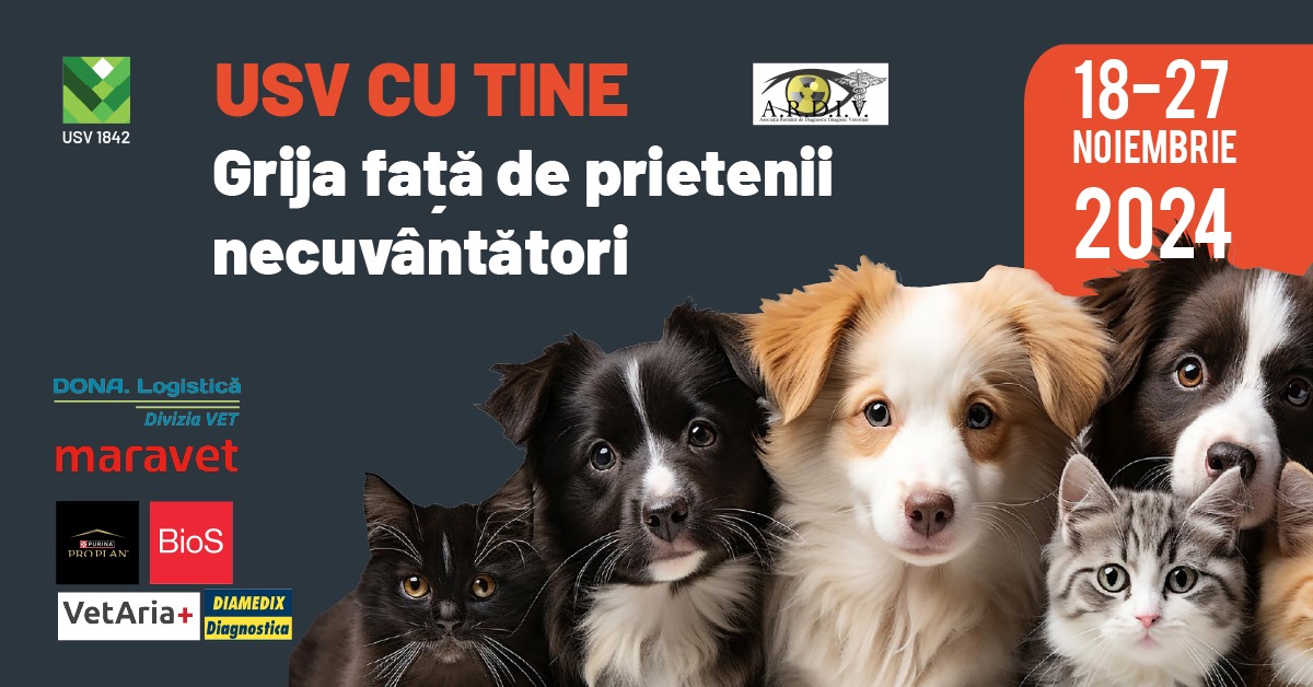 Peste 200 animale de companie vor fi consultate sau vaccinate,  în mod gratuit datorită campaniei desfășurate la USV Iași