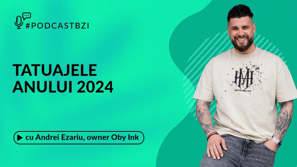 Despre noul salon de tatuaje și cursurile Academiei Oby Ink, cu Andrei Ezariu, fondatorul afacerii, într-un nou episod de PodcastBZI!