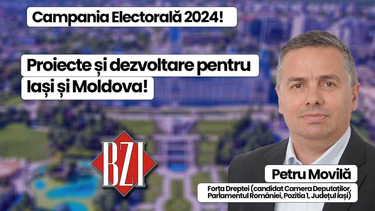 Campanie Electorală 2024! Petru Movilă (candidat Forța Dreptei, Camera Deputaților – Parlamentul României, Poziția 1) dialoghează, în Studioul BZI LIVE despre proiecte, strategii și soluții pentru Iași și Moldova