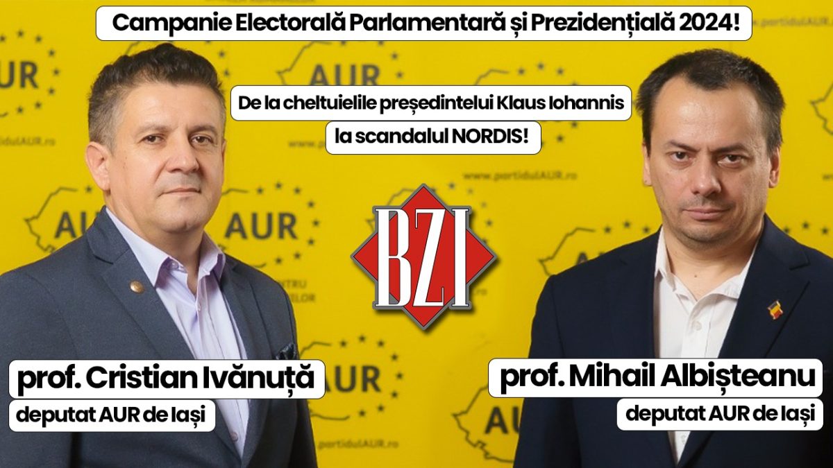 Campanie Electorală 2024! Deputații de Iași ai Alianței pentru Unirea Românilor, profesorii Cristian Ivănuță și Mihail Albișteanu, invitați speciali în Studioul BZI LIVE într-o dezbatere pe cele mai utile, interesante și fierbinți subiecte ale momentului